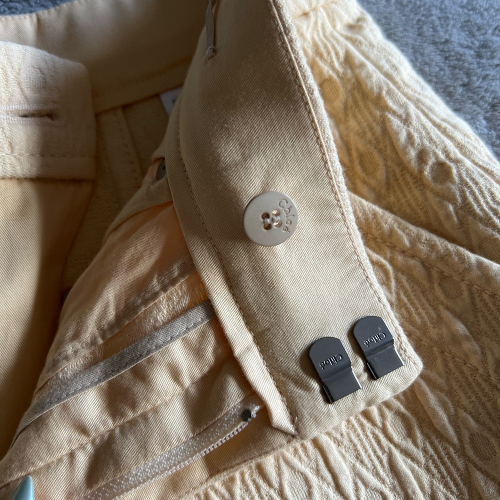 COPY - CHLOÉ - Quilted cotton jacquard shorts in beige - Picture 9 of 13